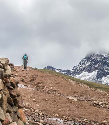 Climbing the glacier near the Nevado del Ausangate